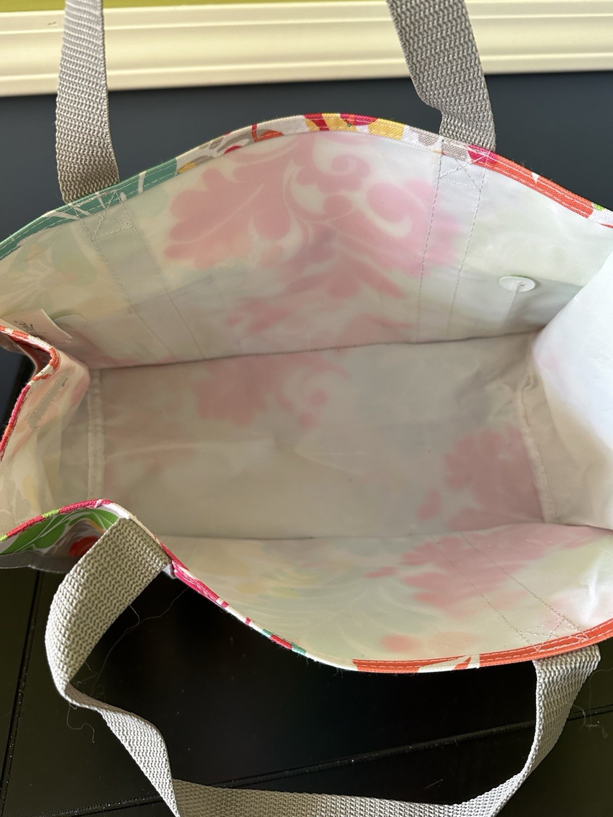Thirty-One Keep It Island Damask Caddy Tote Bag 13” Colorful Floral Beach Pool
