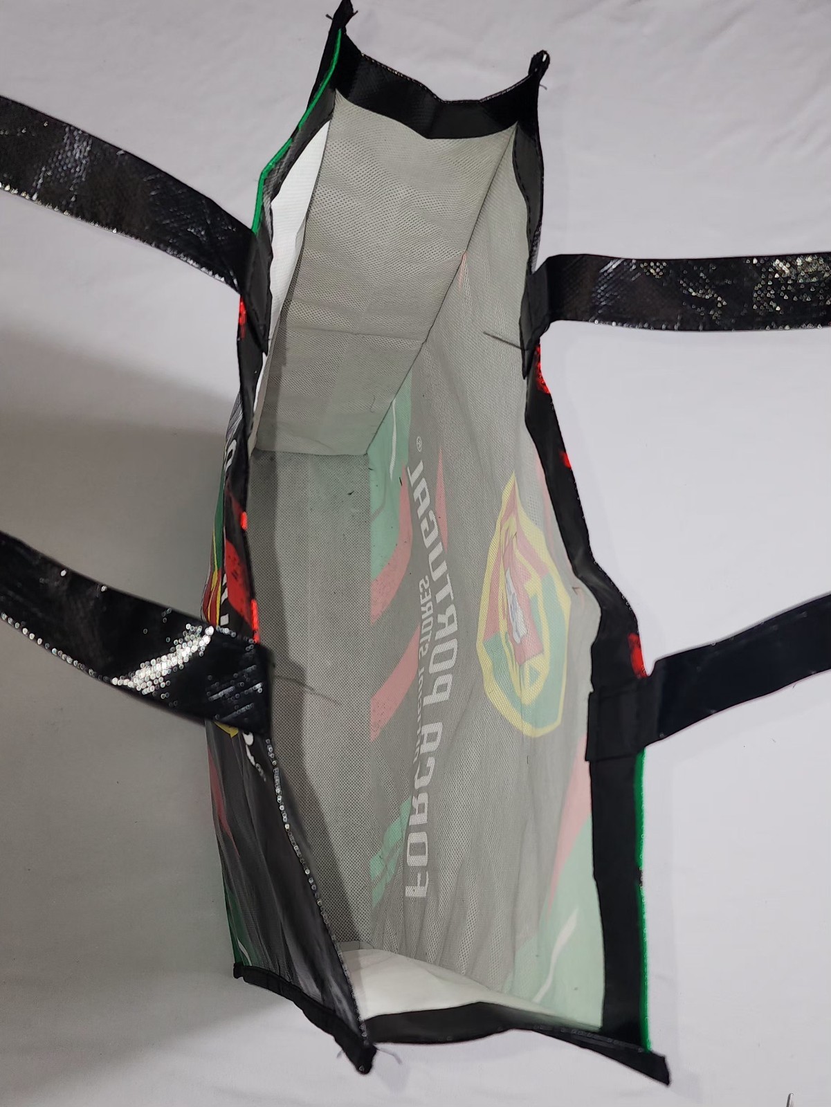 Força Portugal Reusable Shopping Tote Bag national team Black Red Green Soccer
