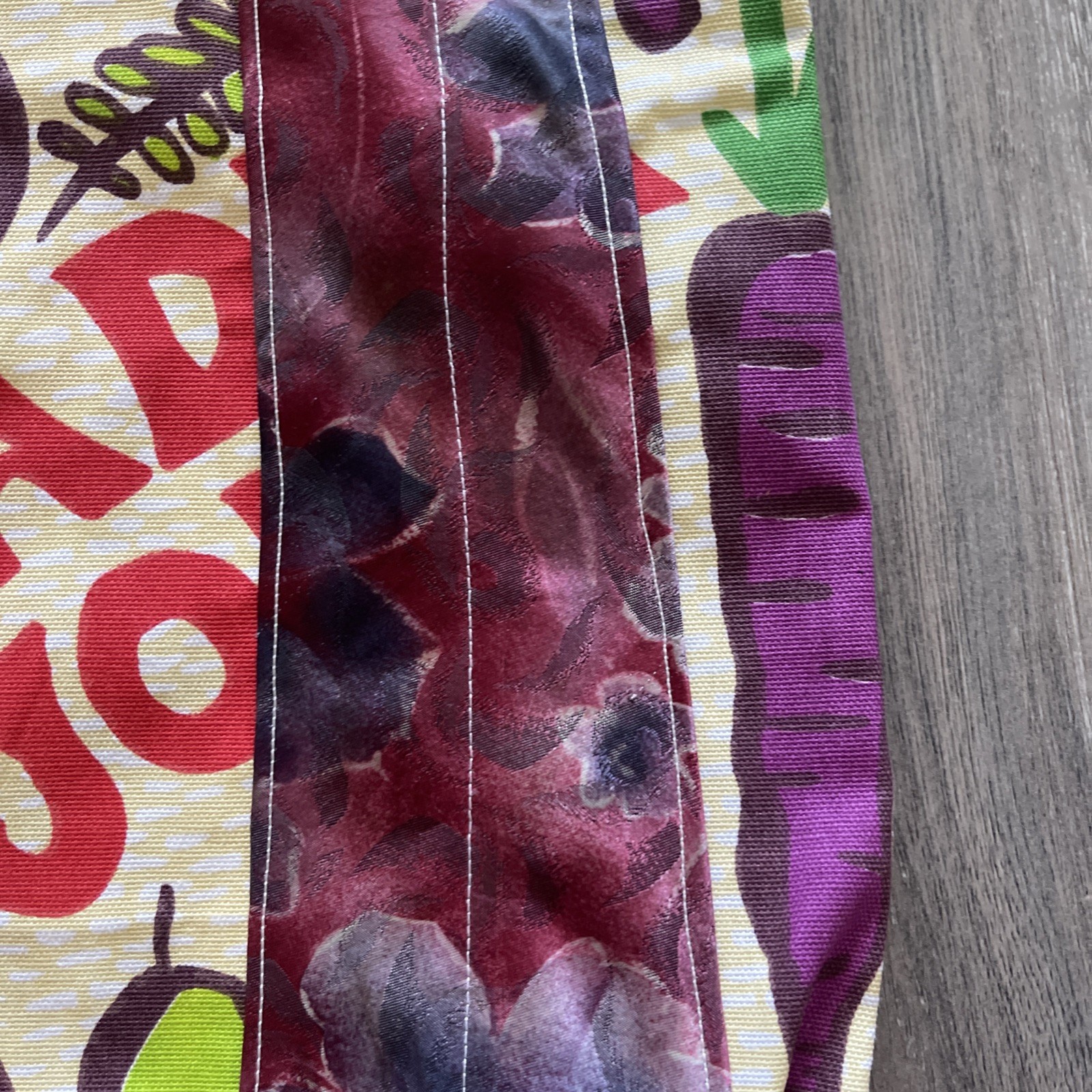 Trade Joes Tote Bag With Upcycled Tie Handles 19 1/2 X 13 X 4 1/2
