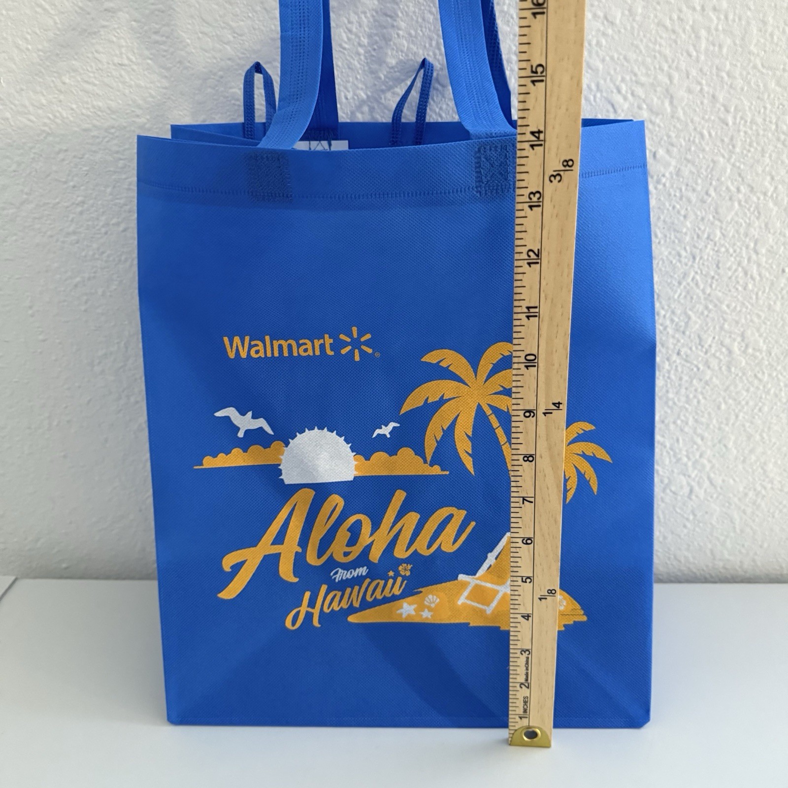 Walmart Aloha from Hawaii Reusable Grocery Shopping Gift Bag NEW Lot Of 2 Blue