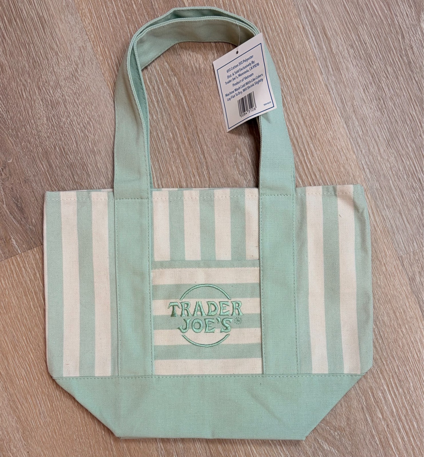 Trader Joe’s Stripe Mini Canvas Tote Limited Edition Set of 4 NWT All Colors