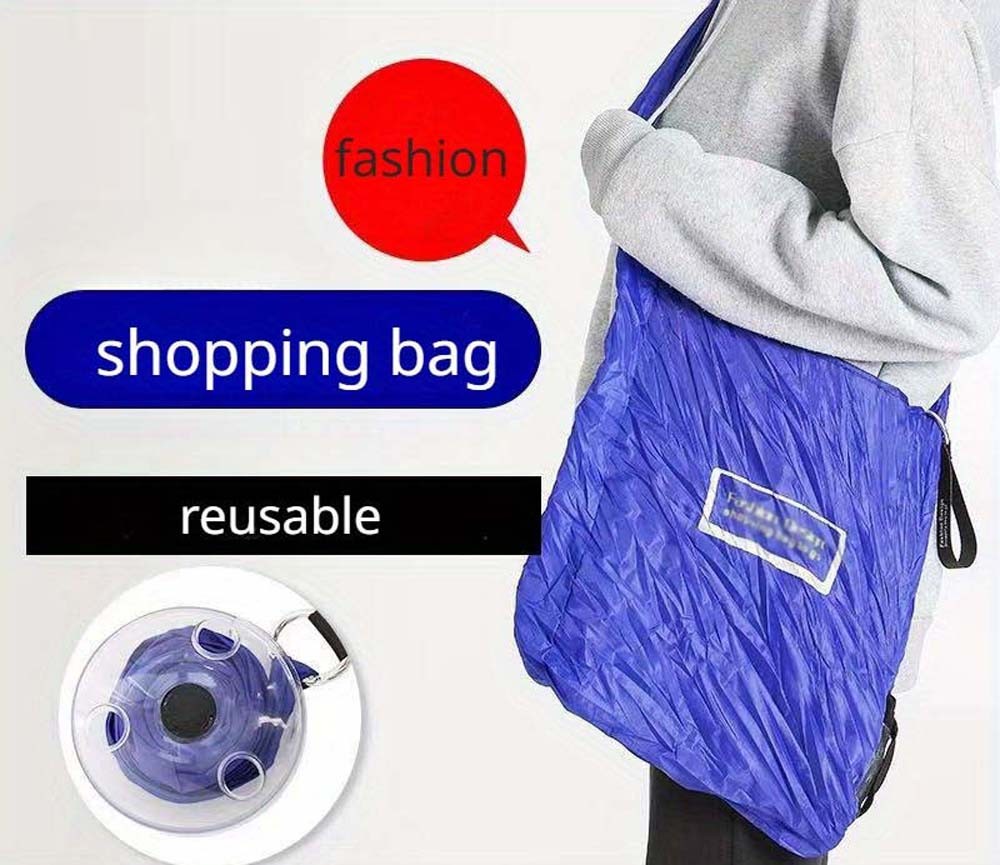 Durable Foldable Versatile Stylish Modern Roomy Disc-Shaped Storage Shopping Bag