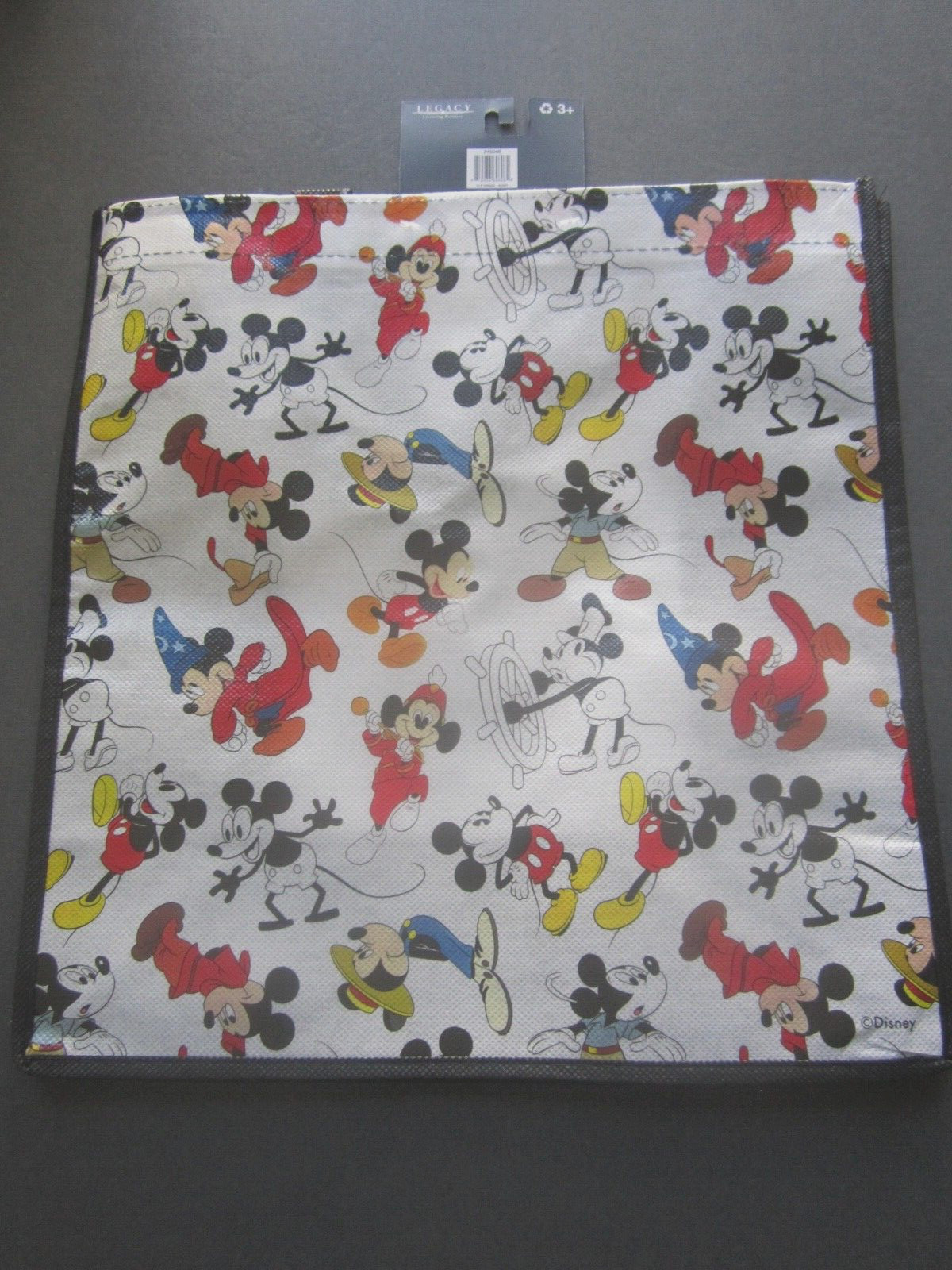 DISNEY Mickey Mouse Everywhere on FUN SHOPPING BAG 13″ x 12″ x 6″ NEW
