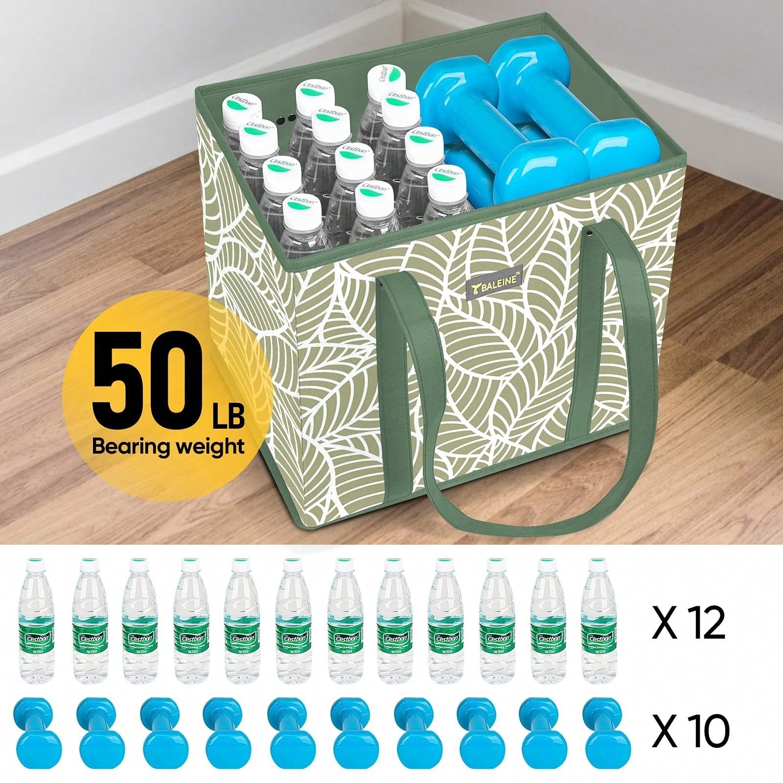 3Pcs Foldable Shopping Bags Reusable Grocery Tote Bags Large Capacity