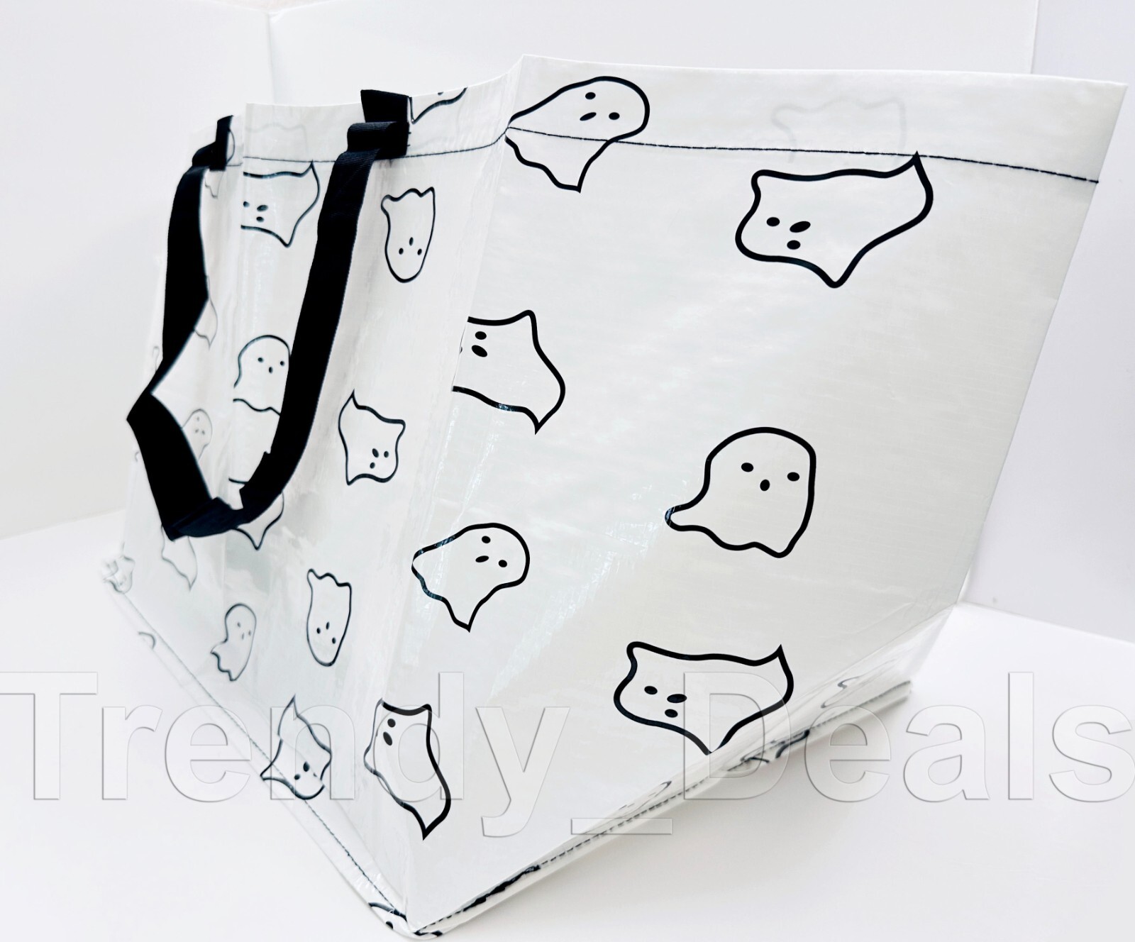 SET of 2 – Ikea KUSTFYR HÖSTAGILLE Large & Small Shopping Tote Bag Bats, Ghosts
