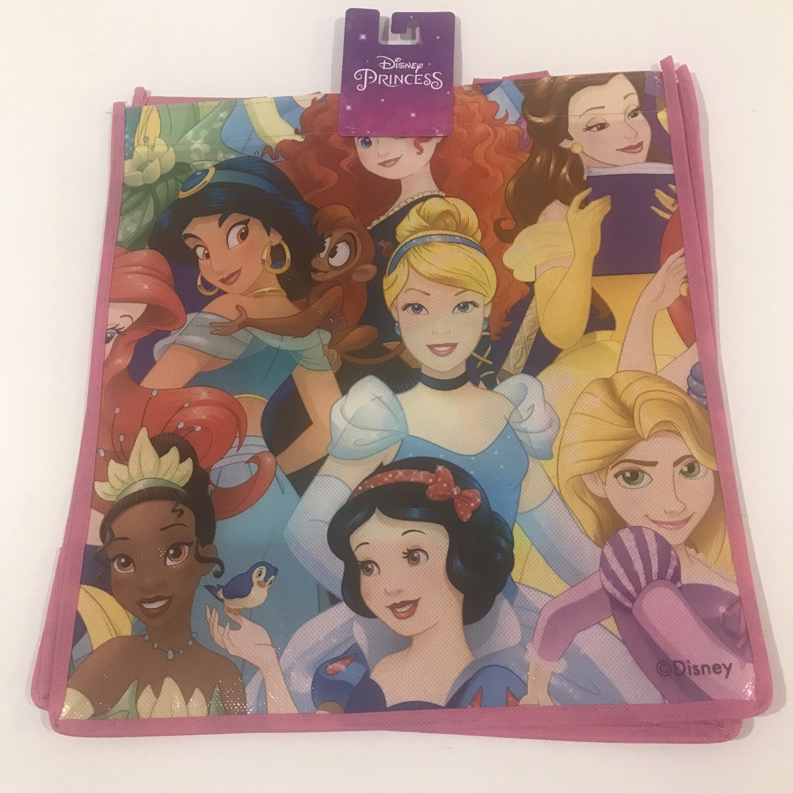 Disney Princess Reusable Shopping Tote Bag with Handles NEW