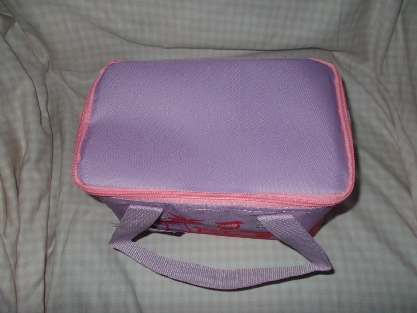 Trader Joes Mini Insulated Tote Summer Collection Violet With Pink Zipper 2026