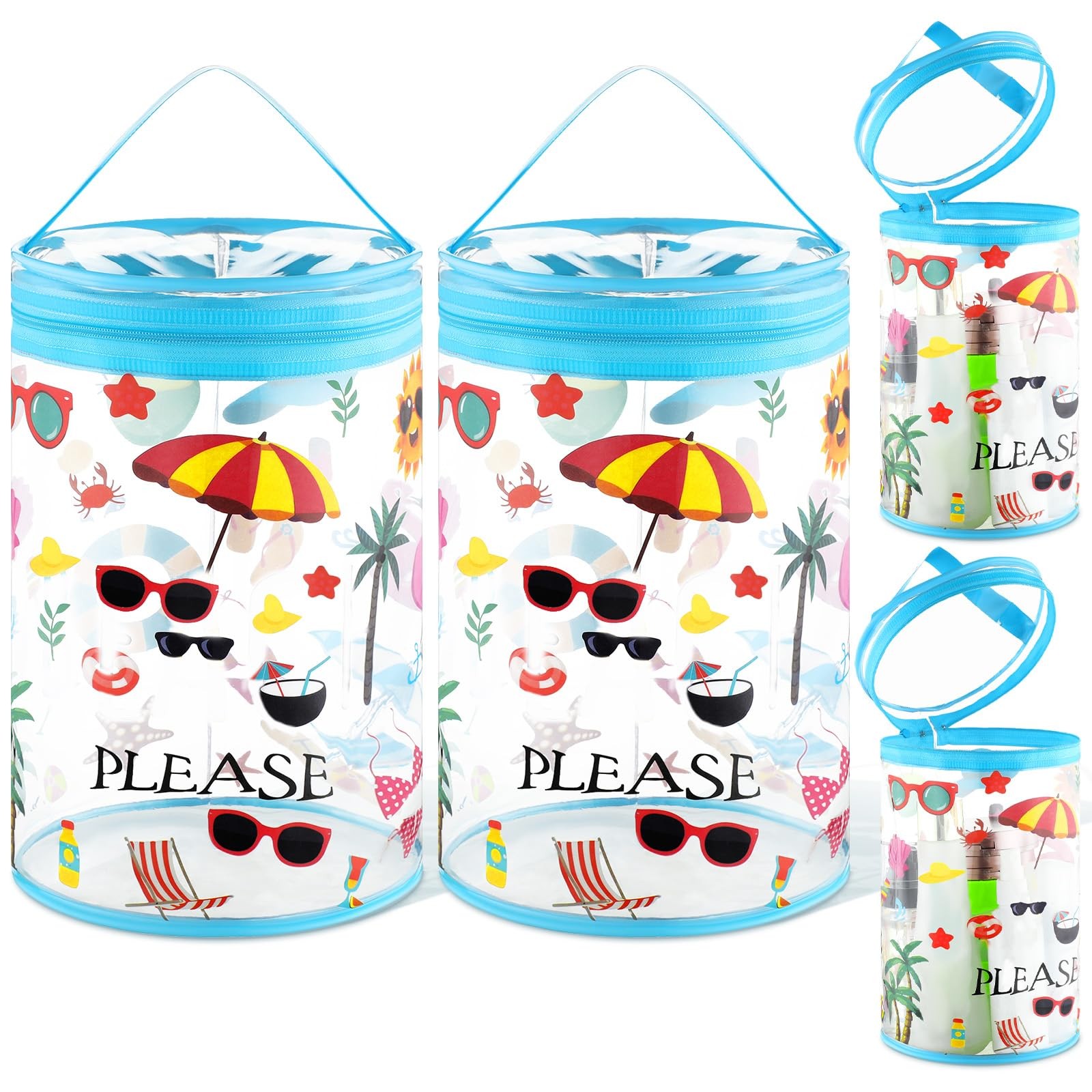 Bulyoou 2 Pcs Beach Gifts Height: 9 inches, Diameter: 5.91 Clear