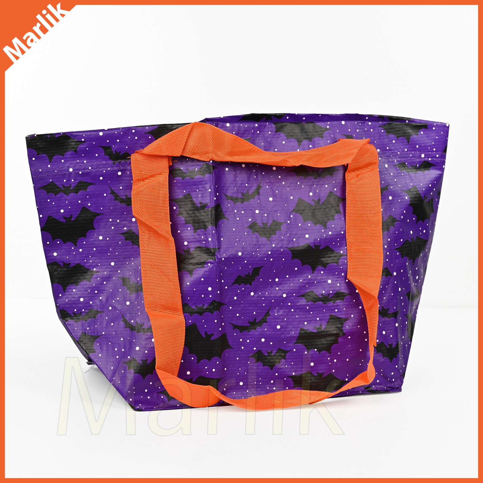 Ikea Hostagille Halloween Bag Bat Pattern/Lilac Purple, 10 ¾ x7x10 ¾”, 3 Gallon