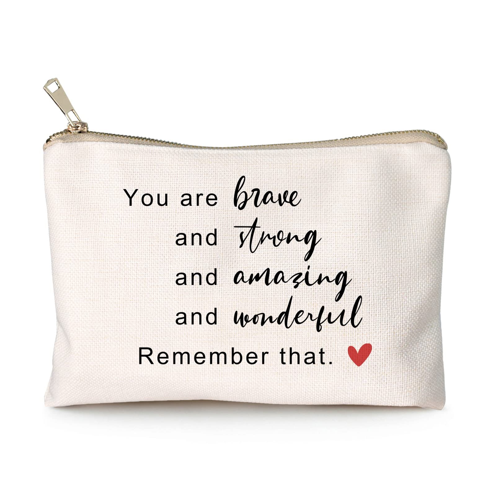 You Are Strong Brave Amazing Reminder Gift Makeup Bag One Size, you are brave