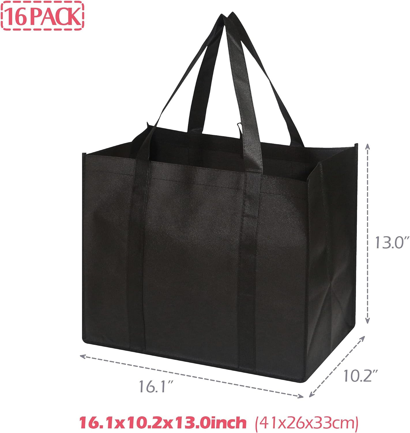 Set of 16 Reusable Grocery Bags Extra Large Super Strong Heavy Duty Shopping Tot
