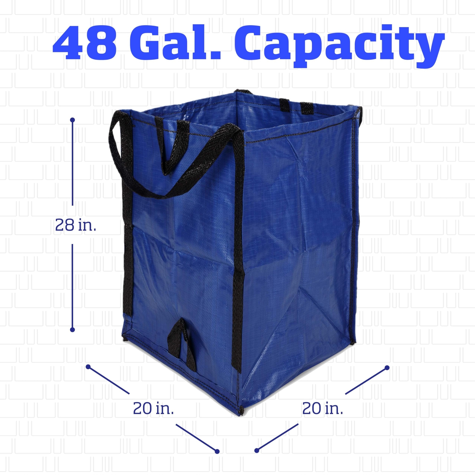 DURASACK Heavy Duty Home and Yard Waste Bag 48-Gallon Woven Polypropylene