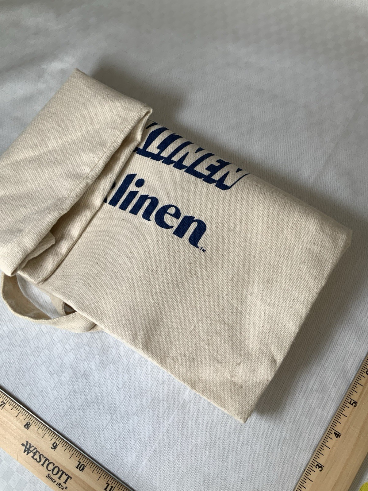Brooklinen Unisex Tote Bag Grocery Travel Beige Logo 100% Cotton