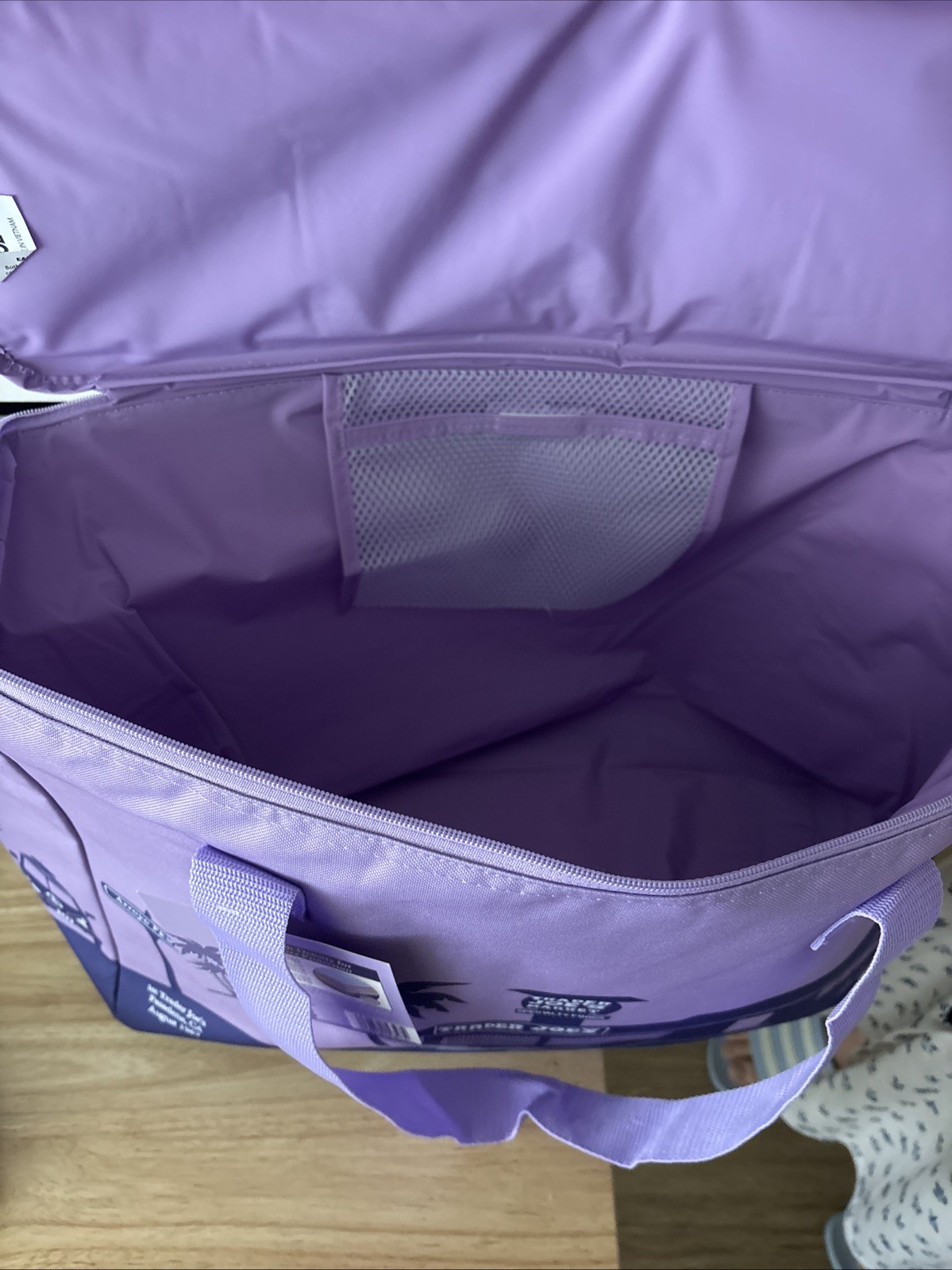 Trader Joe’s 8 Gallons Reusable Bag Cooler Large Insulated Tote Lavender Purple