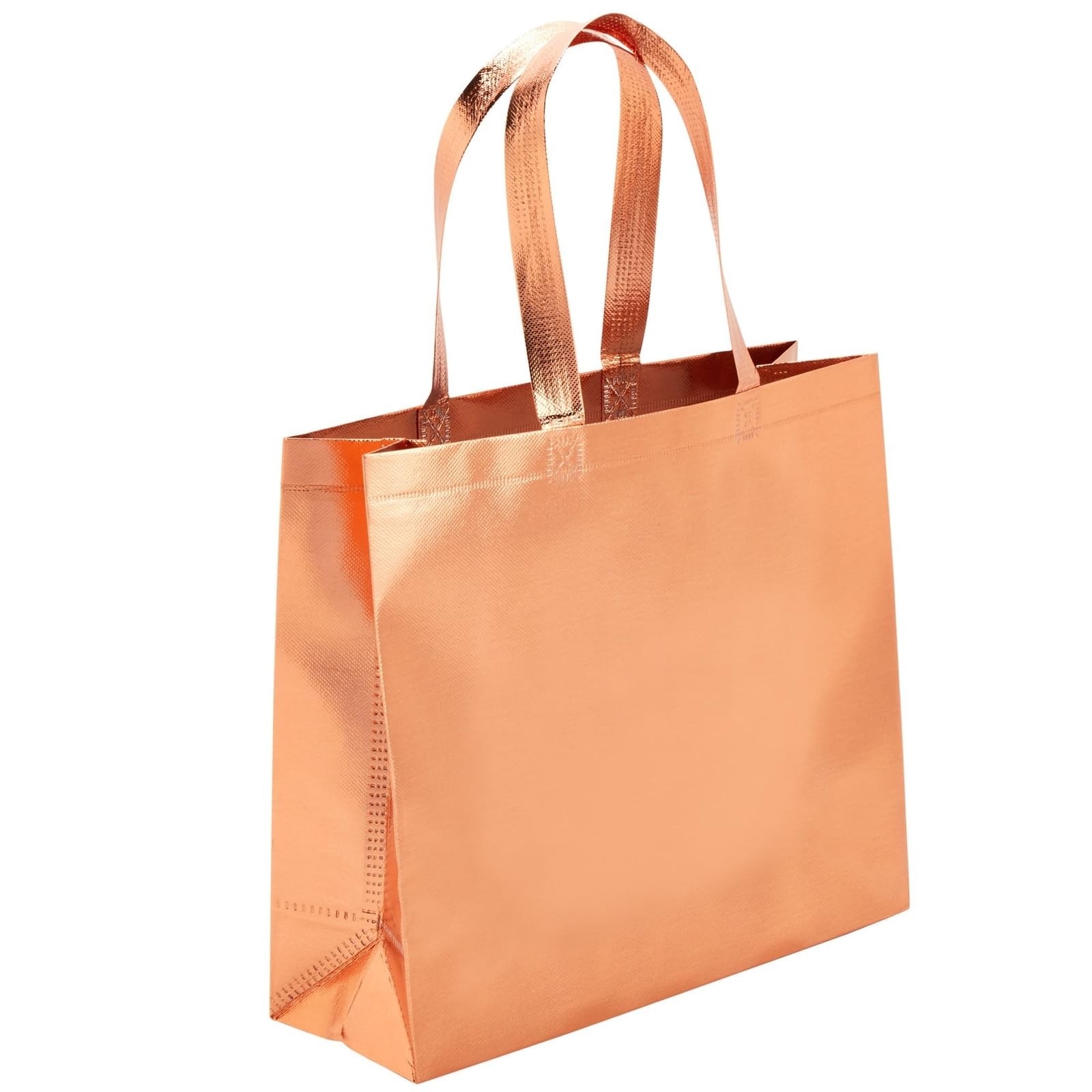 Juvale Reusable Grocery Tote Bags – Rose Medium, Gold Metallic