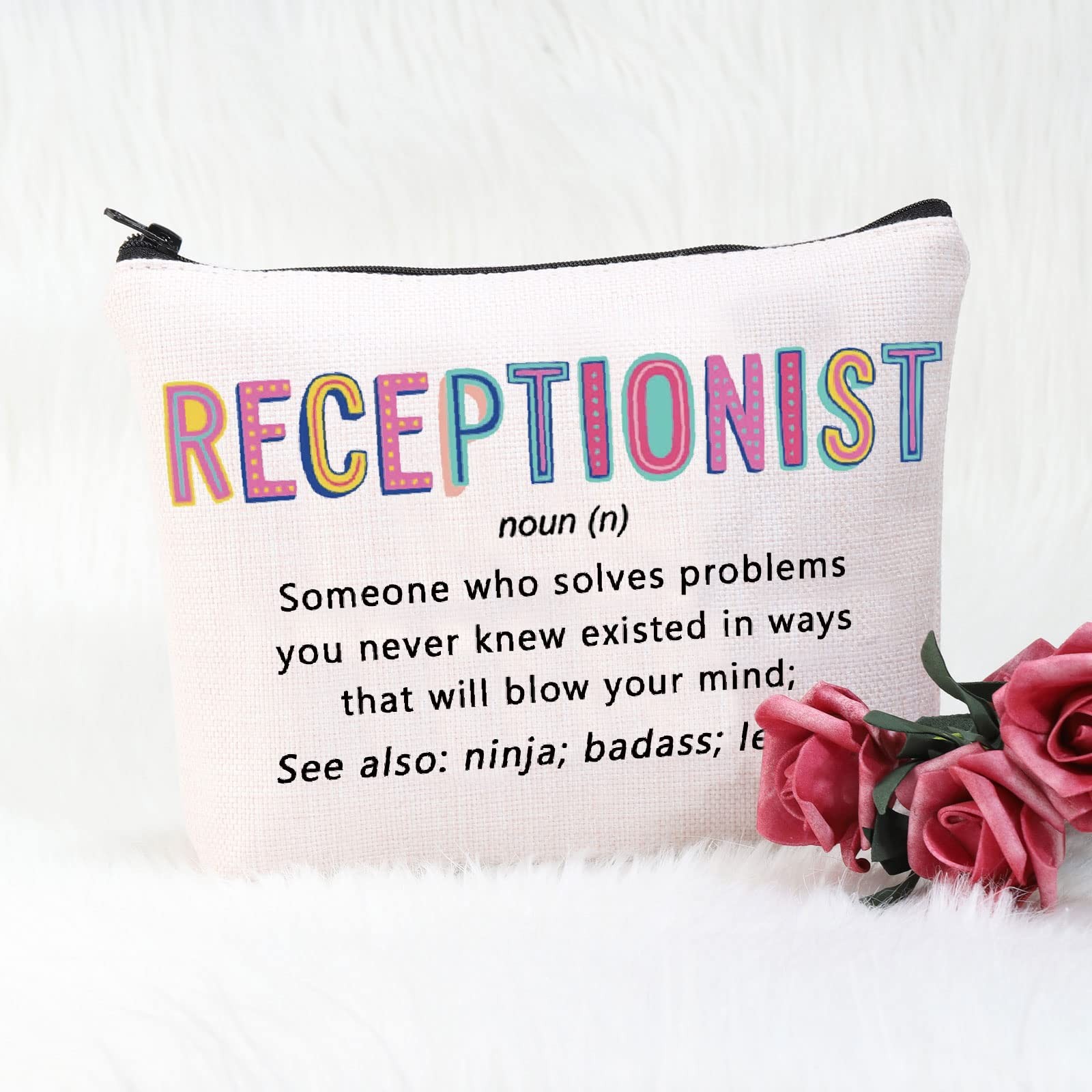 POFULL Receptionist Gift Definition Cosmetic Bag