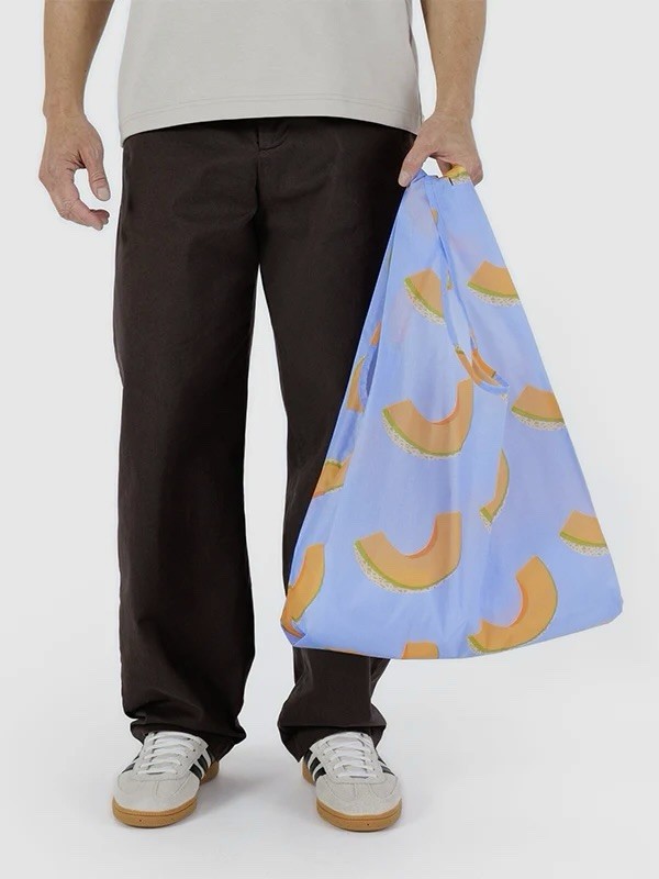NEW! Baggu STANDARD BAG in “Cantaloupe Blue” — Recycled Nylon, SOLD OUT + RARE!