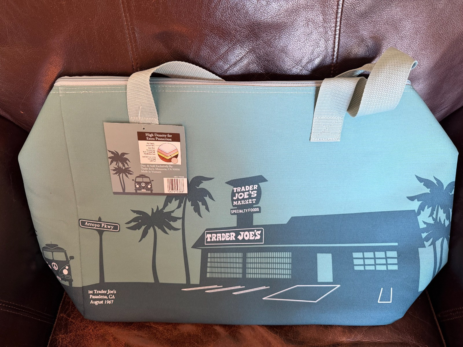 ⚡️ Trader Joe’s Dusty Blue Tote Insulated Freezer Cooler Bag