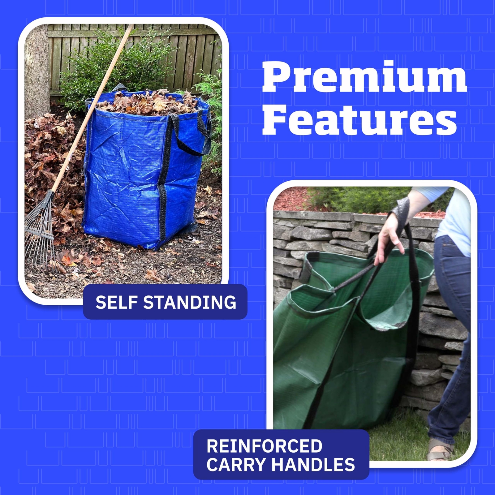 DURASACK Heavy Duty Home and Yard Waste Bag 48-Gallon Woven Polypropylene