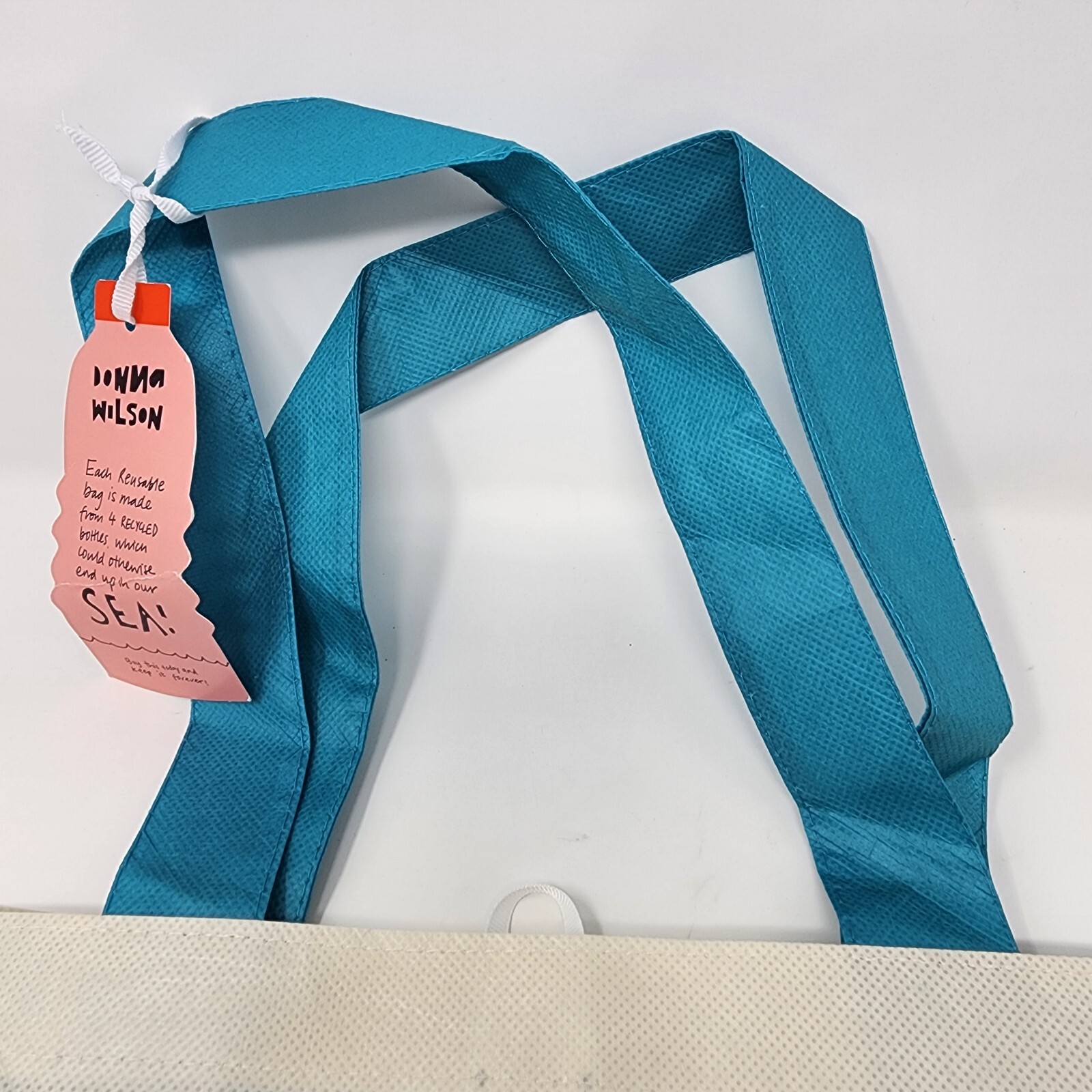 Tesco Donna Wilson Save our Seas Tote Bag Ocean Teal 2020 Fish Eleanor Stewart