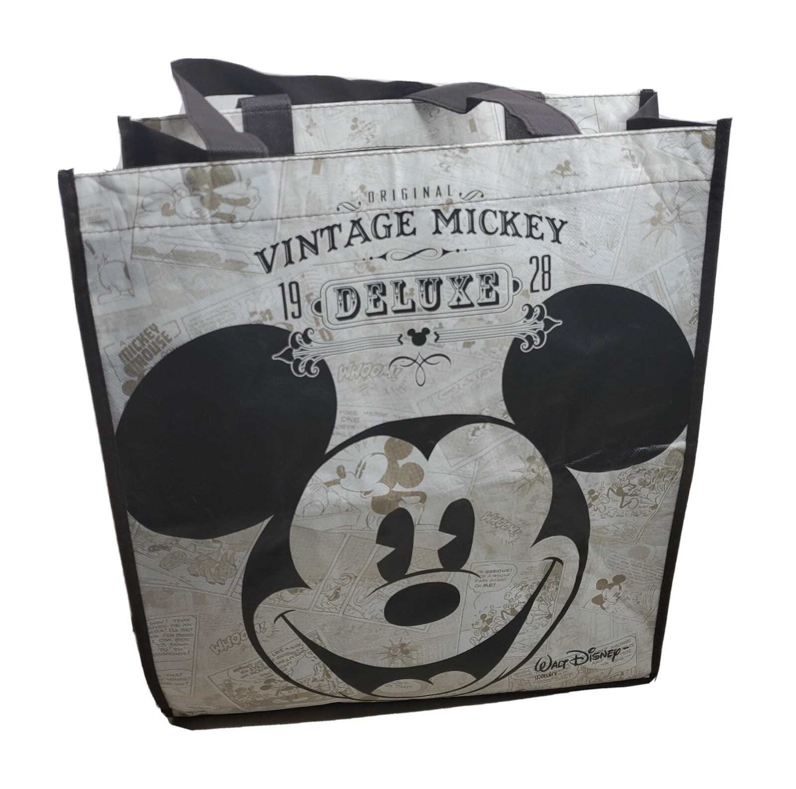 Tote Carry Reusable Bag Mickey Mouse 13.25 x 15.25 Inch Retro