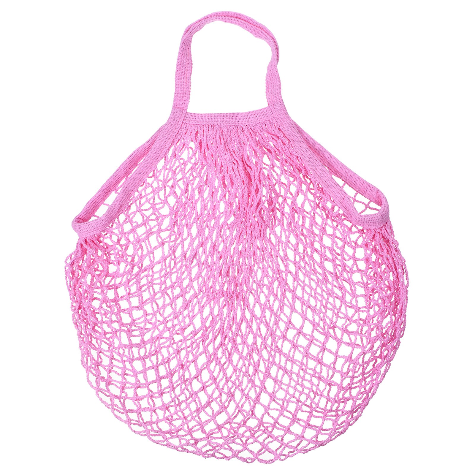 Cotton Mesh Bag 15×13.8″ Mesh Net String Grocery Bags Pink