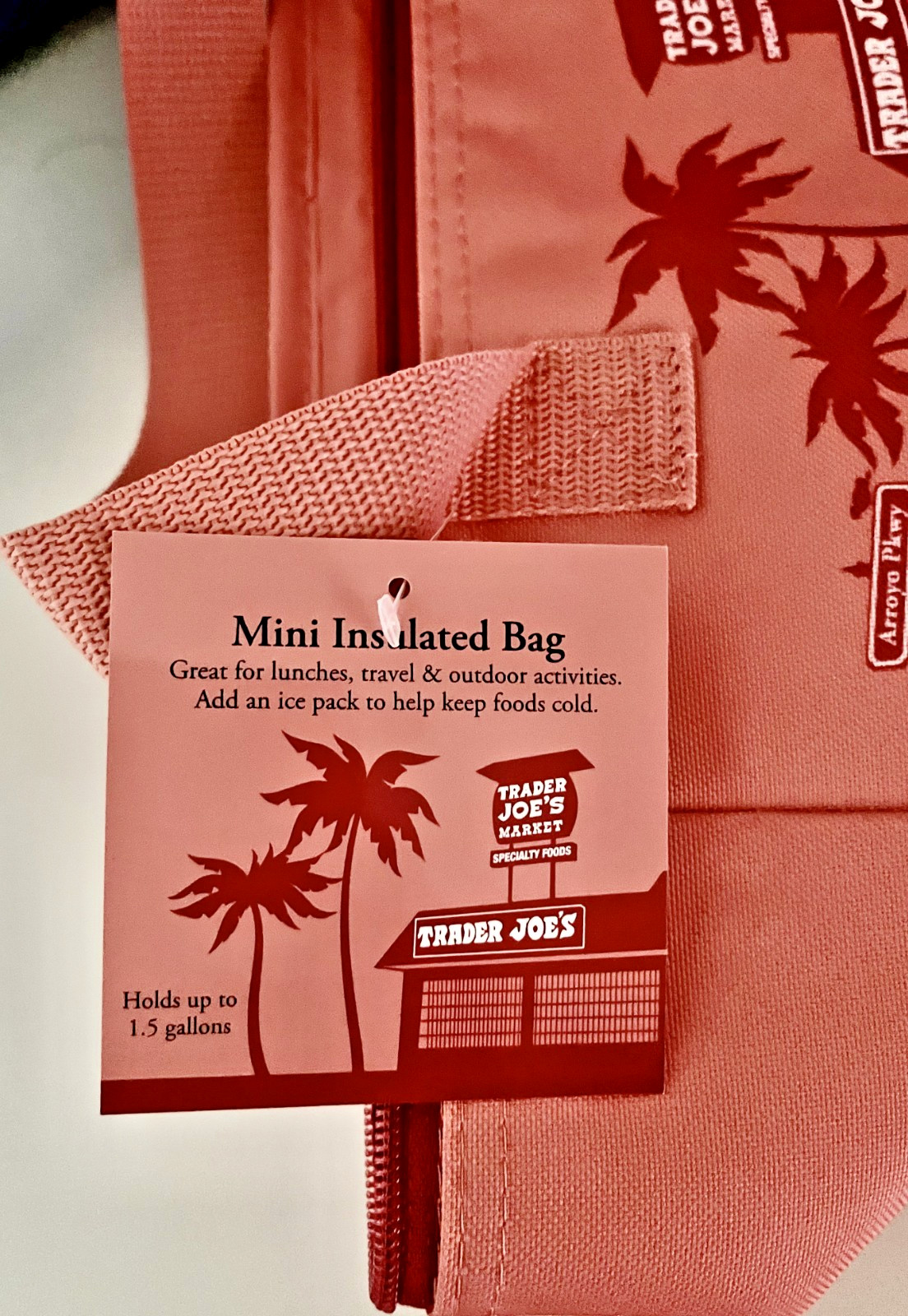 Trader Joe’s Mini Insulated Bags (Set of Two) – Teal and Peach (1.5 Gallons) NWT