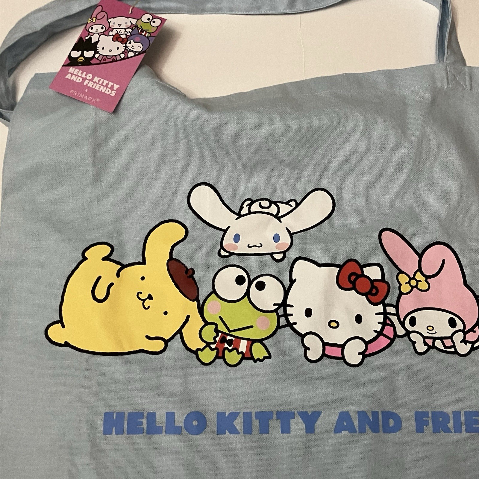 Primark Sanrio Hello Kitty Tote Bag Blue Cinnamoroll Kuromi My Melody Cloth New