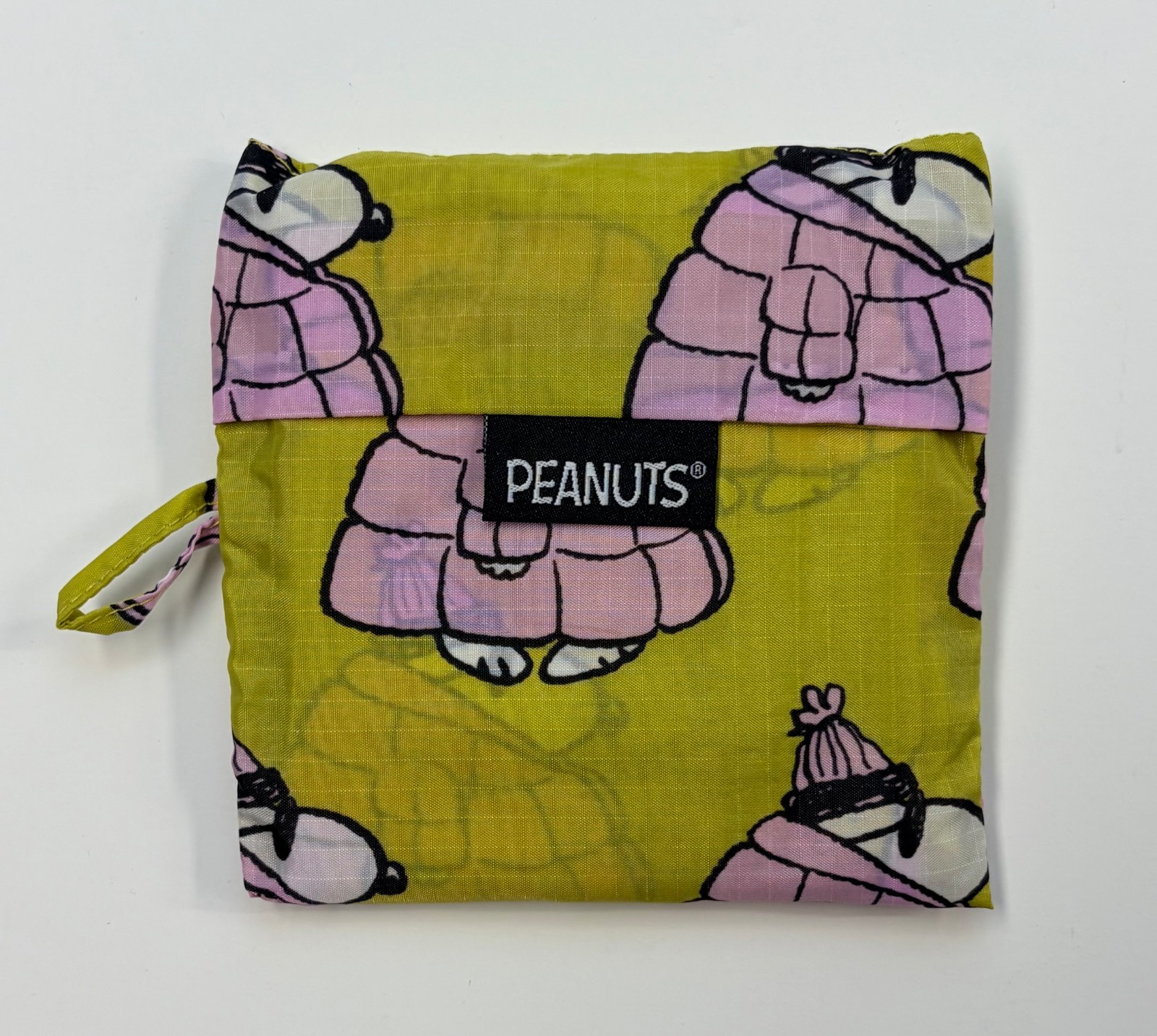 BAGGU Pink Puffer Snoopy Standard Reusable Shopping Bag Peanuts NEW