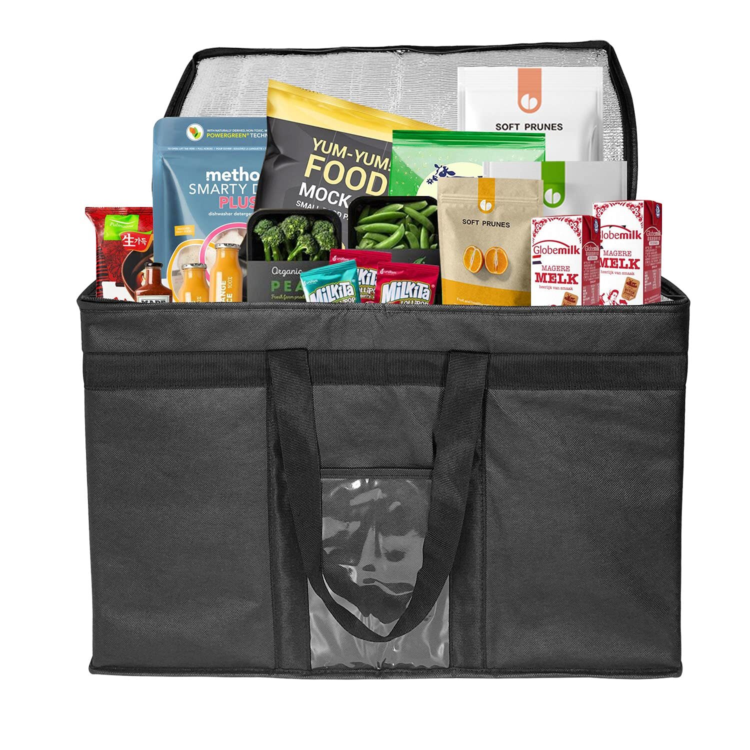 Xxllarger Insulated Cooler Bags With Zipper Closurereusable Grocery Shopping Bag