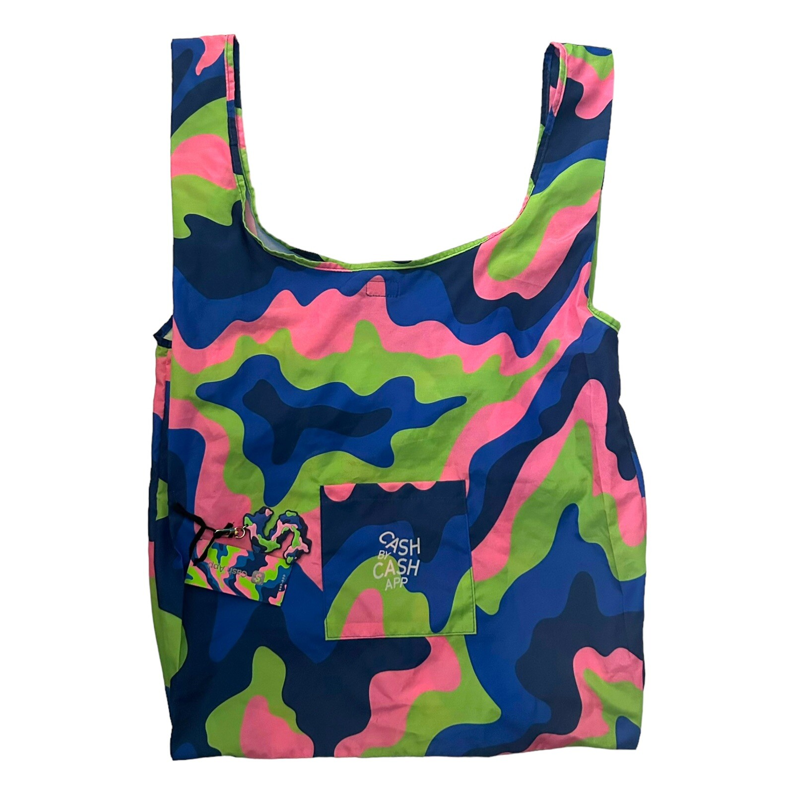 Cash by Cash App Packable Reusable Grocery Tote Bag Colorful Collectible New