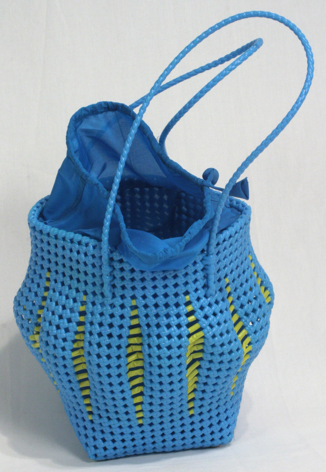 Oversized Recycled Plastic Handbag Handmade in India Fair Trade