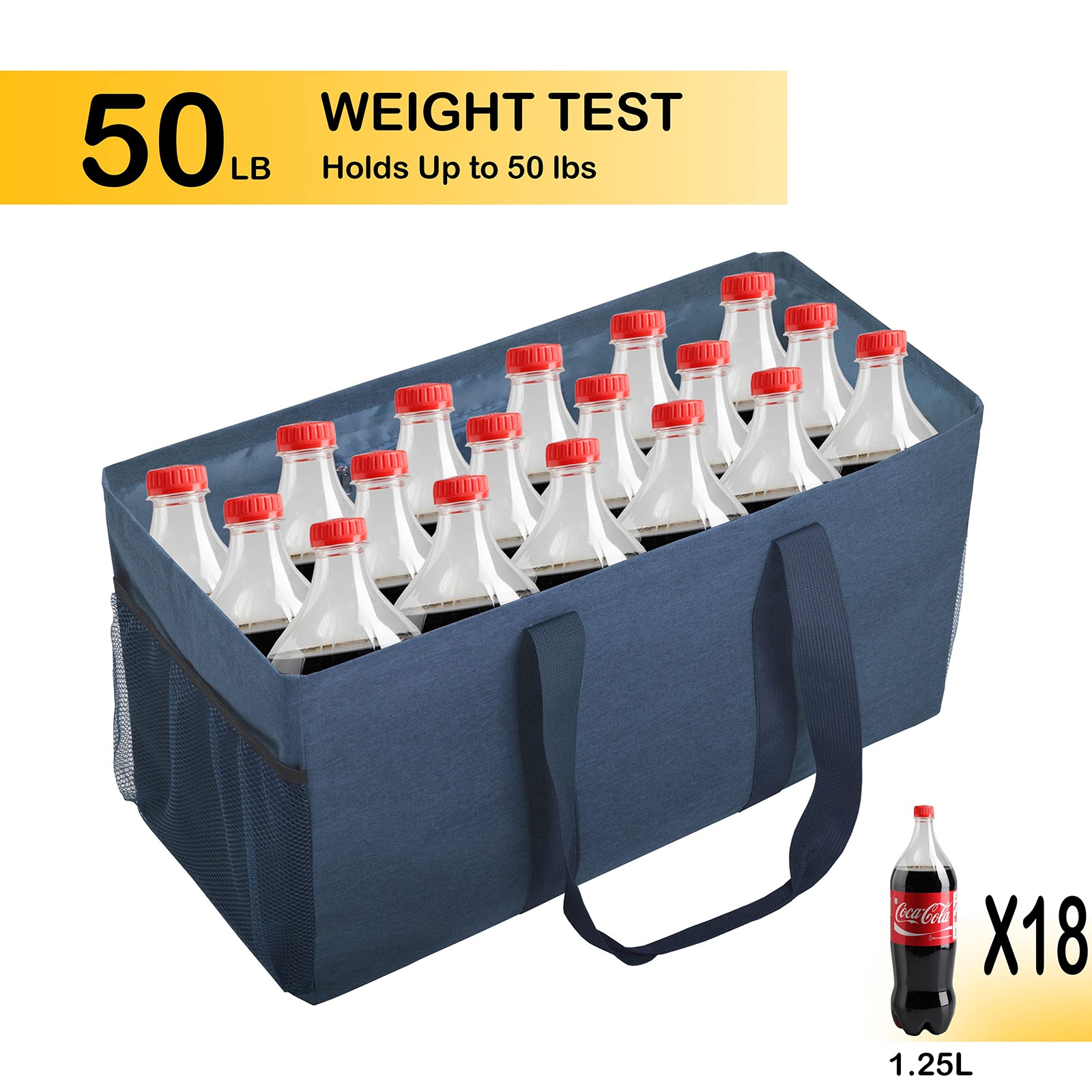 42L Extra Large Utility Tote Bag, Solid Oxford Fabric Storage Bag with Handle…