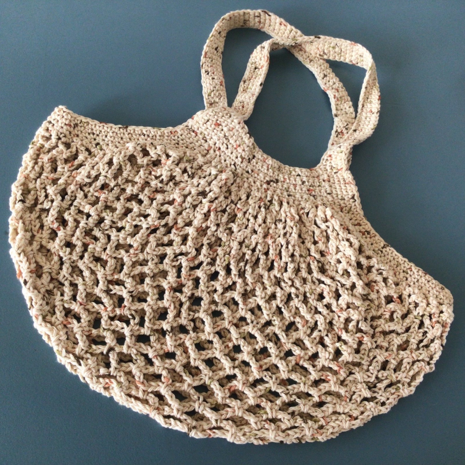 Handmade Crochet French Market Mesh Grocery Bag 100% Cotton Eco gift