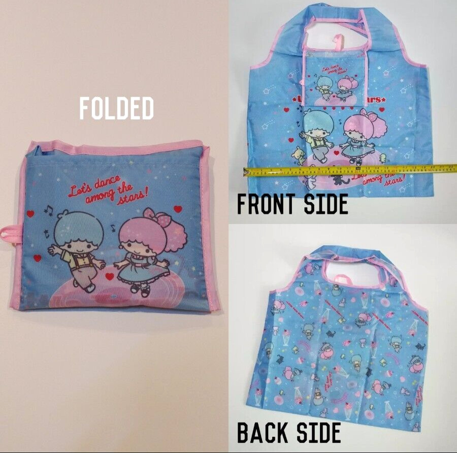 Little Twin Stars Folding Shopping Bag Grocery Tote Bag (CA, USA) SANRIO