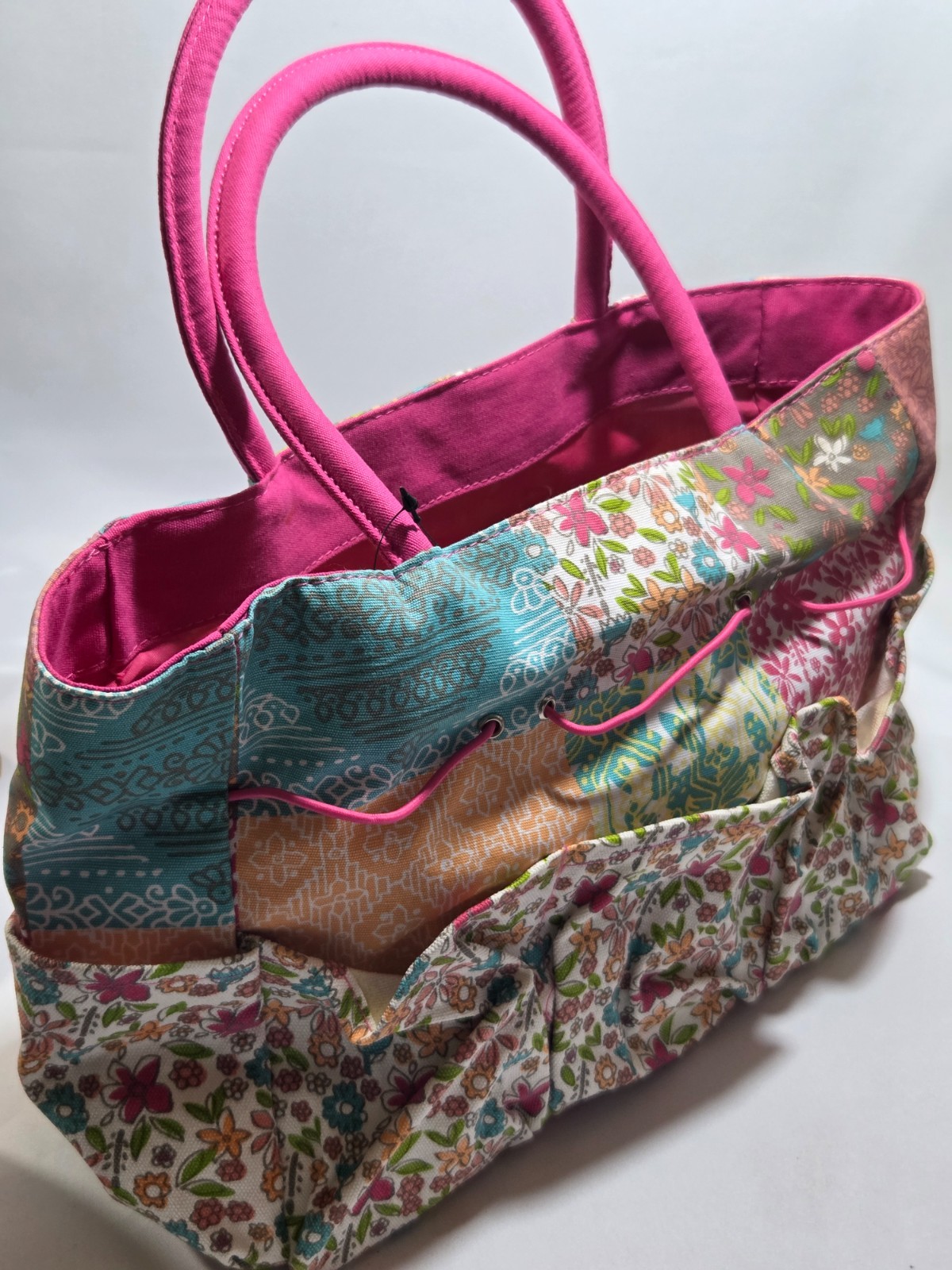 Retired Jo-Ann Fabrics Garden Tote Colorful Oversized Bag for Summer Flower