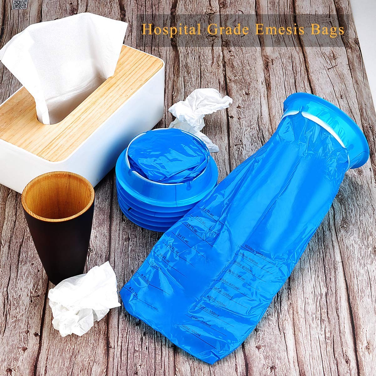 30 Pack Emesis Bags, Barf Bags, Hospital Grade Nausea Perfect for Motion, Car…