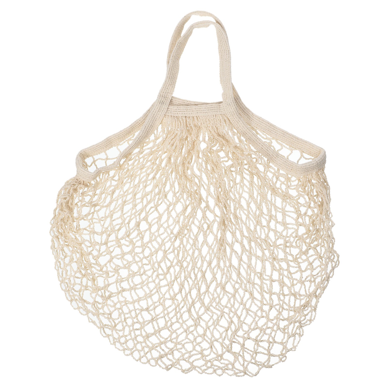 Cotton Mesh Bag 15×13.8″ Mesh Net String Grocery Bags Beige White