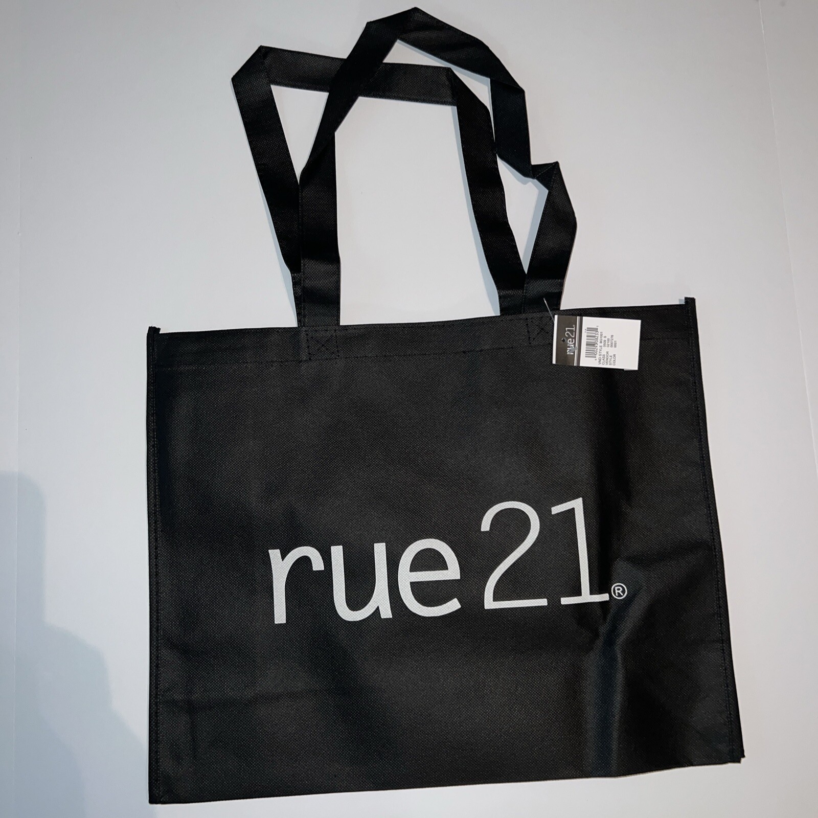 Rue 21 Black Reusable Tote Bag 16×13″ Brand New! Lot Of 1