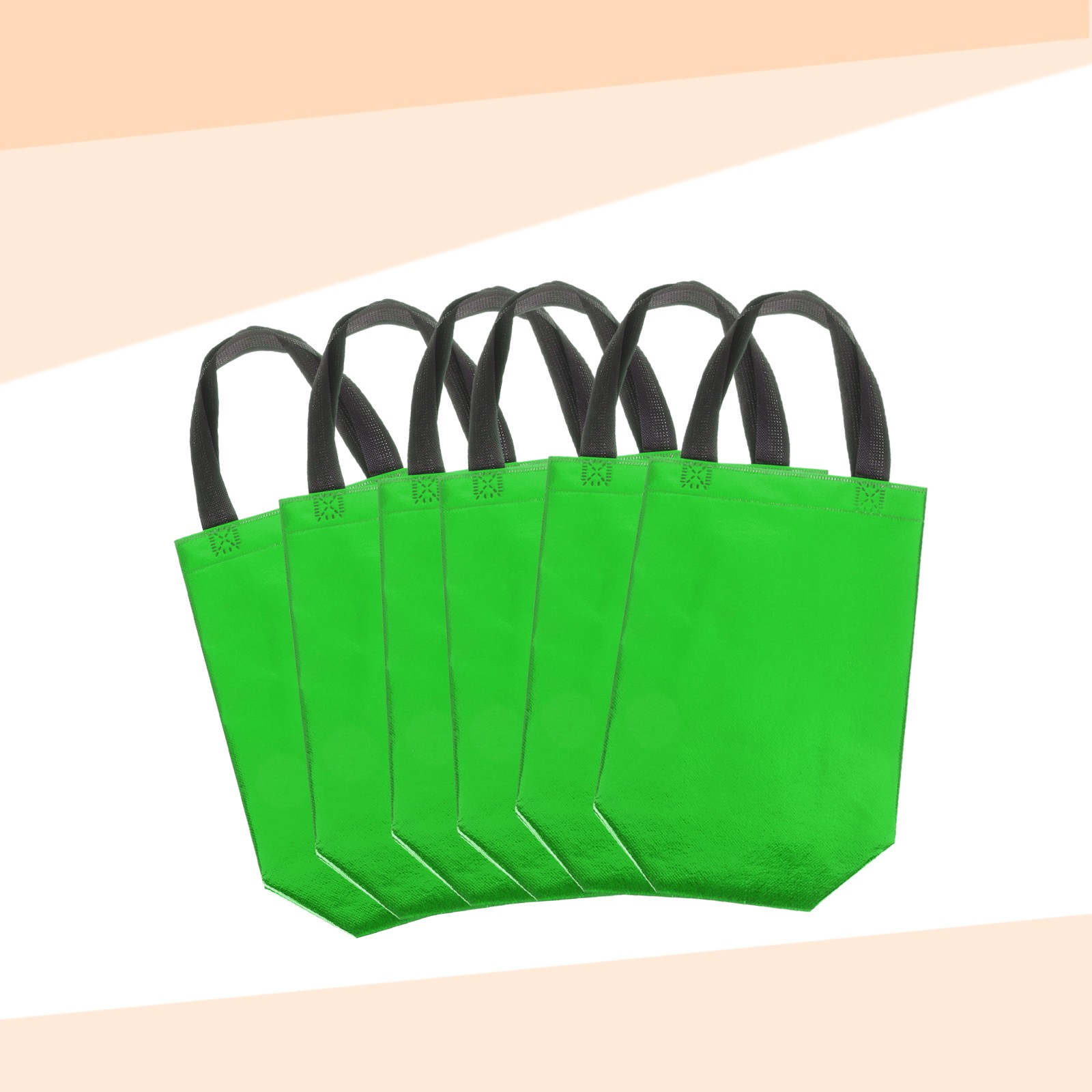 12Pcs Reusable Gift Bags with Handles 7.9 x 9.8 Inch Dark Green