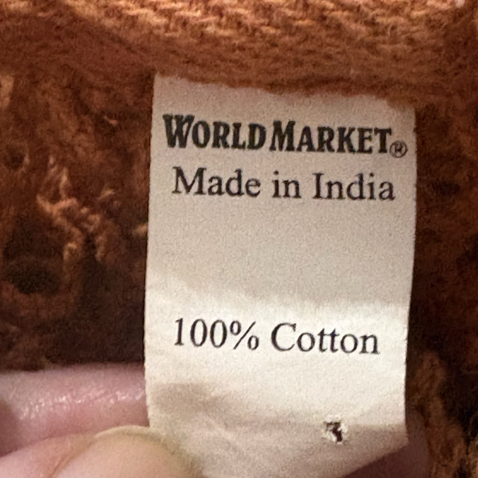 World Market Reusable Mesh Market Bag Orange 100% Cotton Made India Eco Friendly