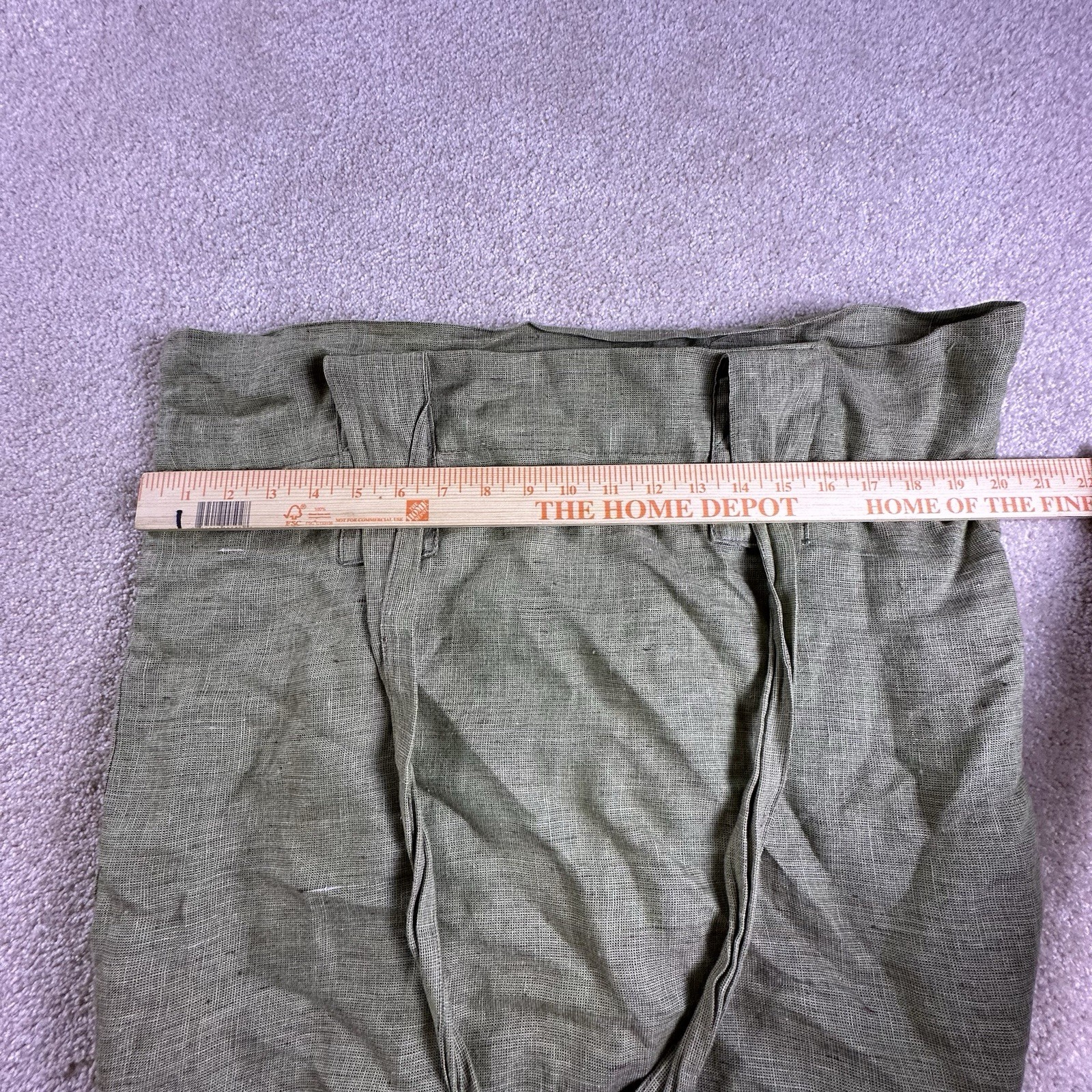 Flax Linen Shopping Market Tote Bag Large Durable Green Reusable