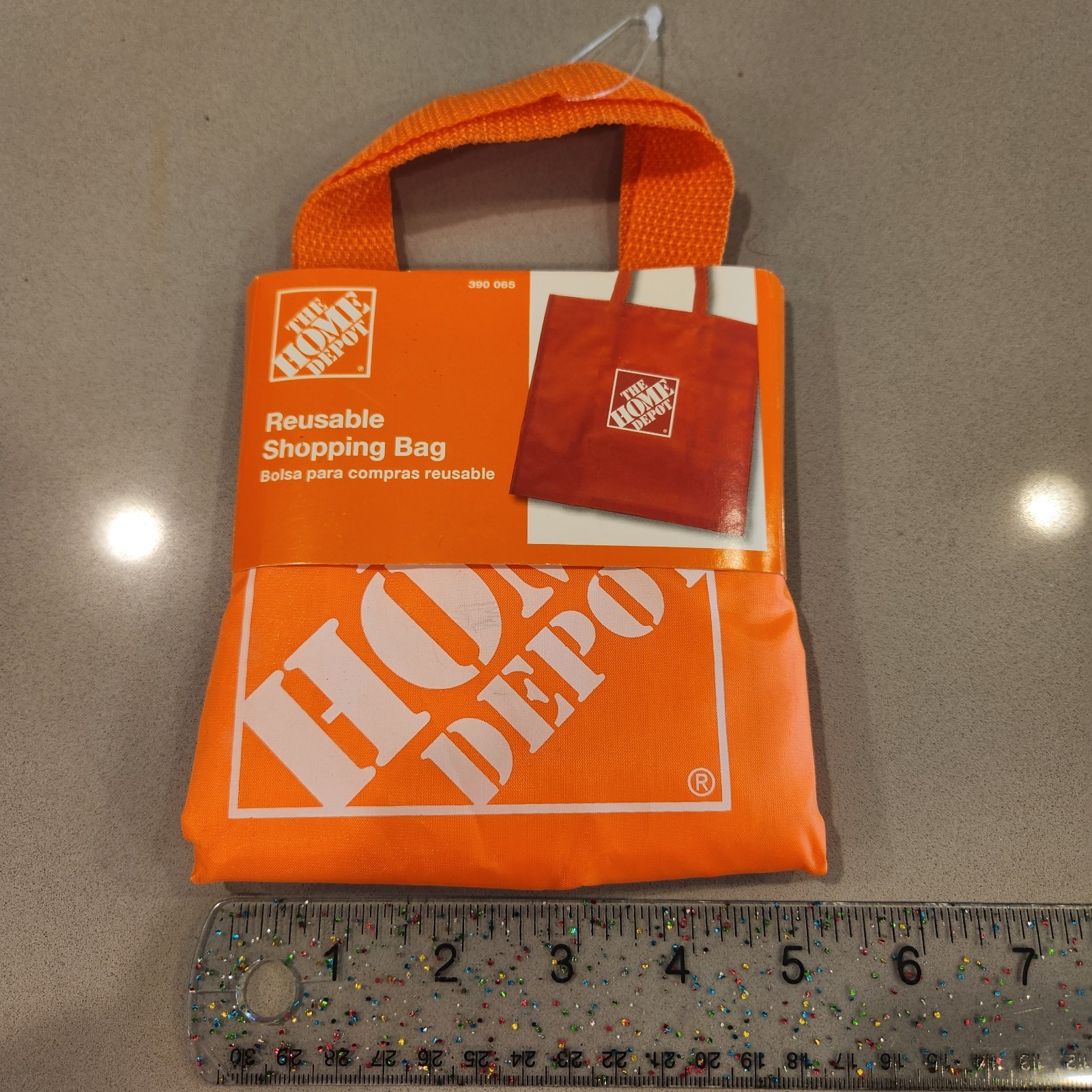 The Home Depot Reusable Shopping Bag Orange 7.25″W x 15.5″H NIP