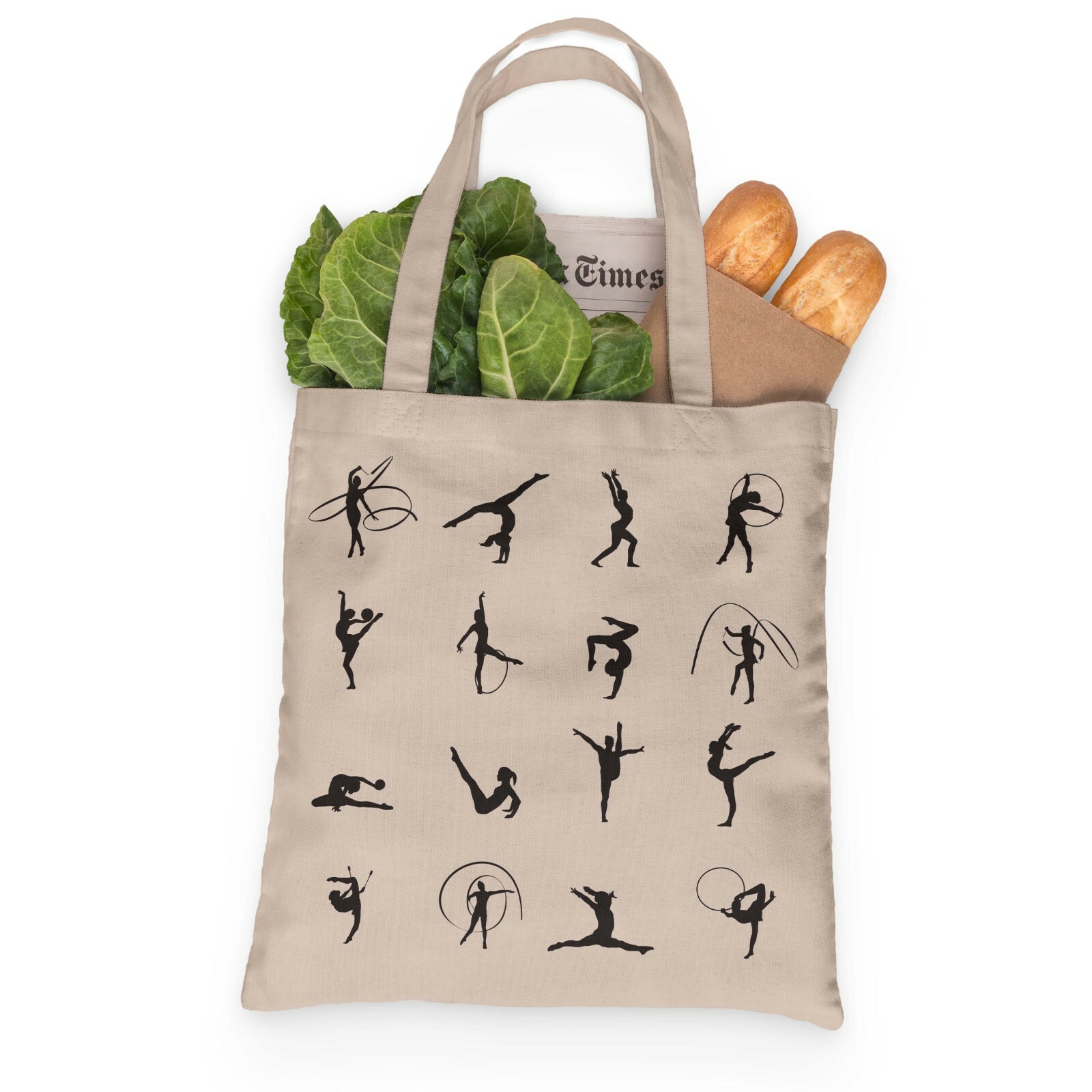 Gymnastics Tote, Grocery Tote, 100% Premium Cotton Canvas Tote