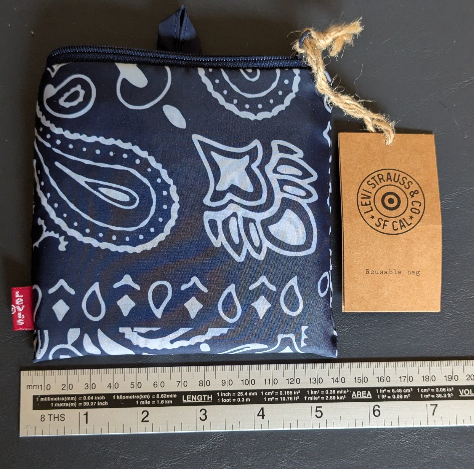 NEW Levi Strauss Limited Ed Reusable Shopping Bag and Fabric Wrap Up Holder Lot