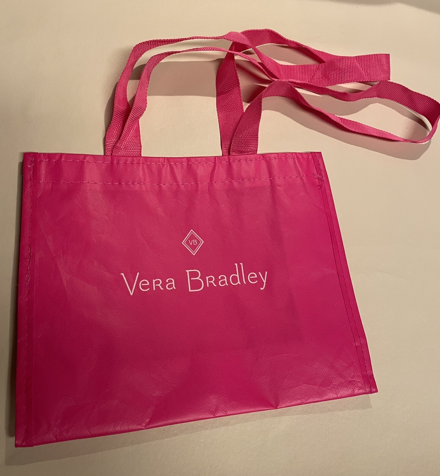 Vera Bradley Set of 3-1 Sm, 1 Med & 1 Lg, Pink Reusable Shopping Bags