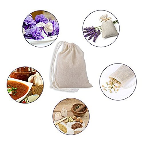 Pangda 20 Pcs Muslin Bags 8×10 Inches, Cloth Bags with Cotton Drawstring Fabr…