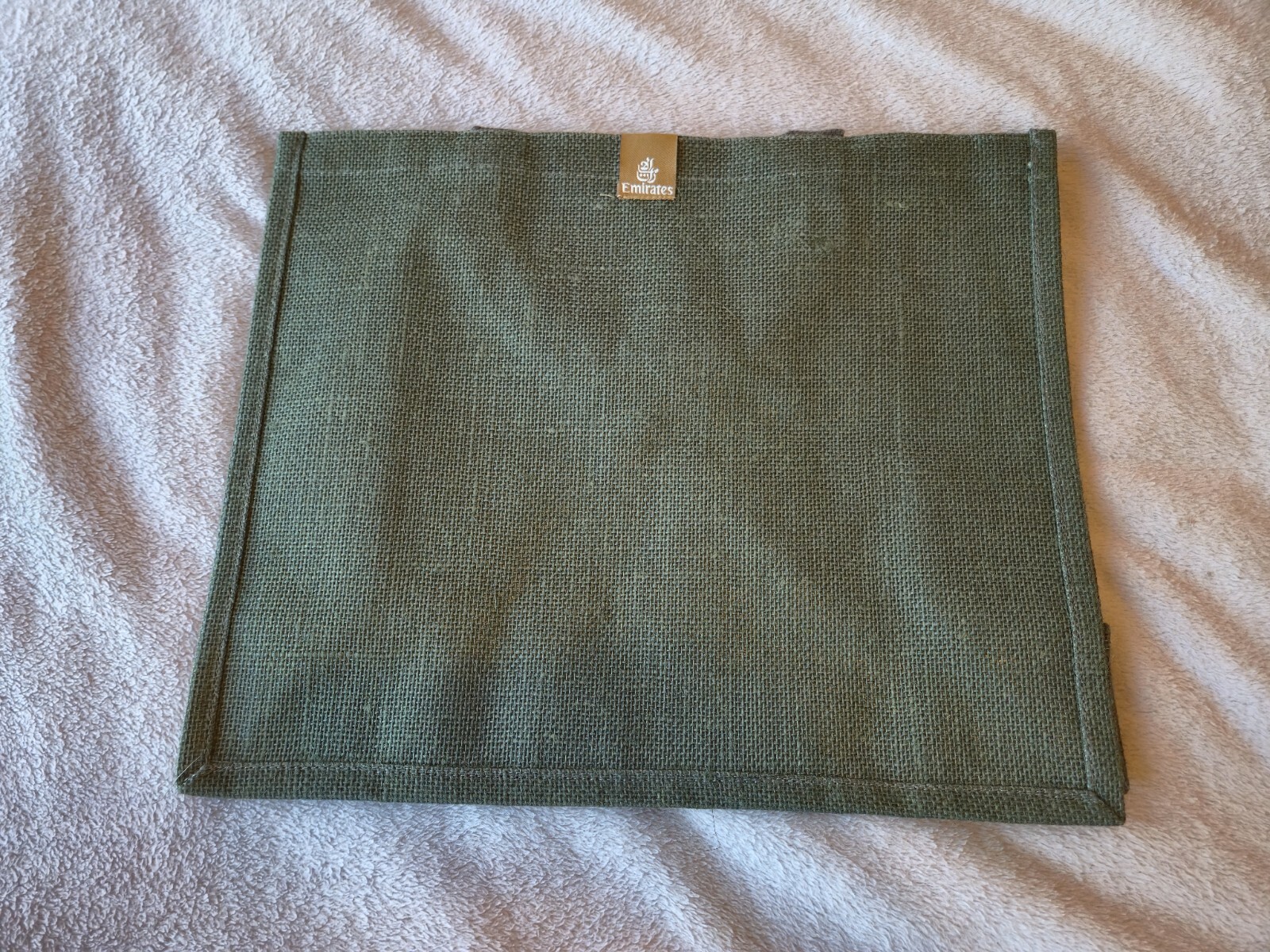 NEW – Emirates First Class Dark Grey Canvas Tote / Shopping Bag 16”x12.5”x6.5”