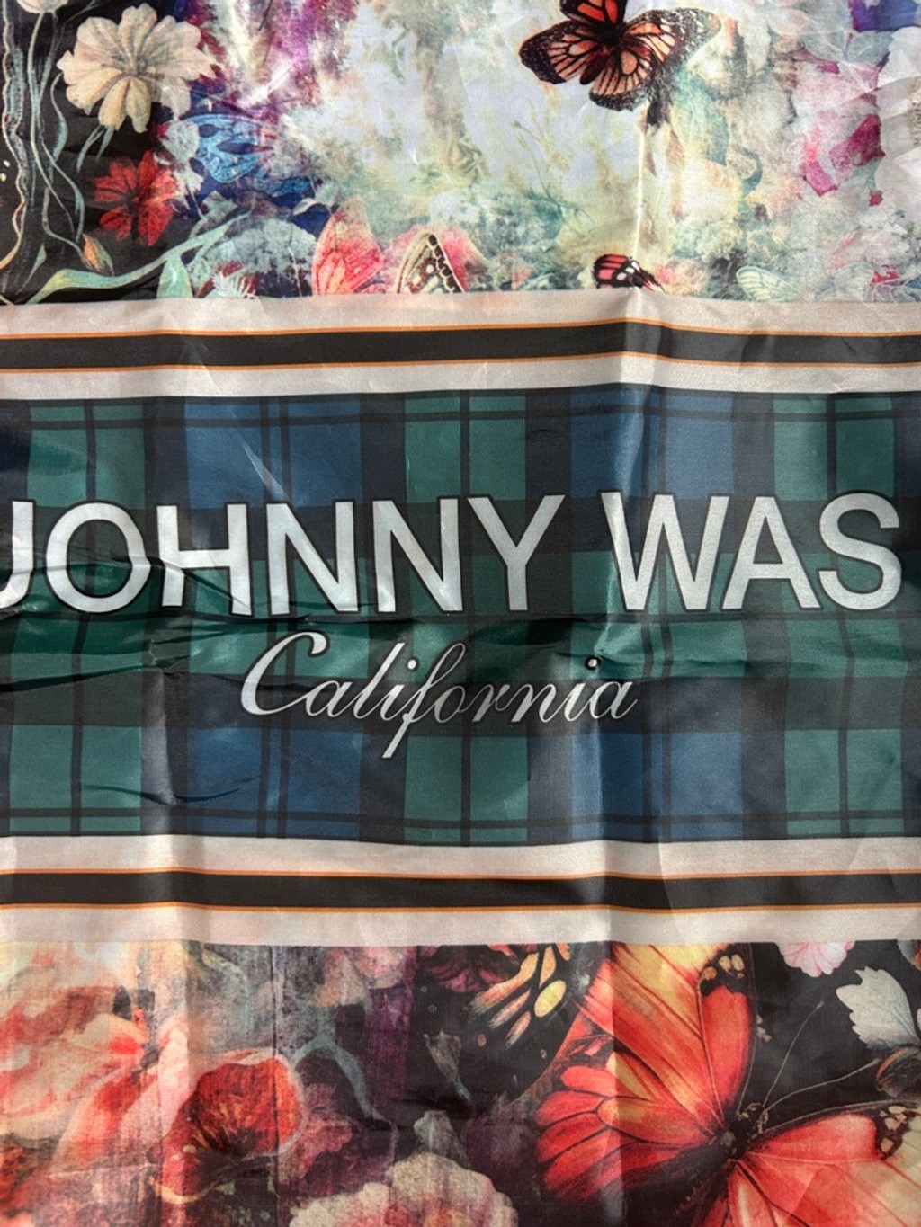 Women’s Johnny Was One Size Blue Multicolor Floral Butterfly Tote Bag
