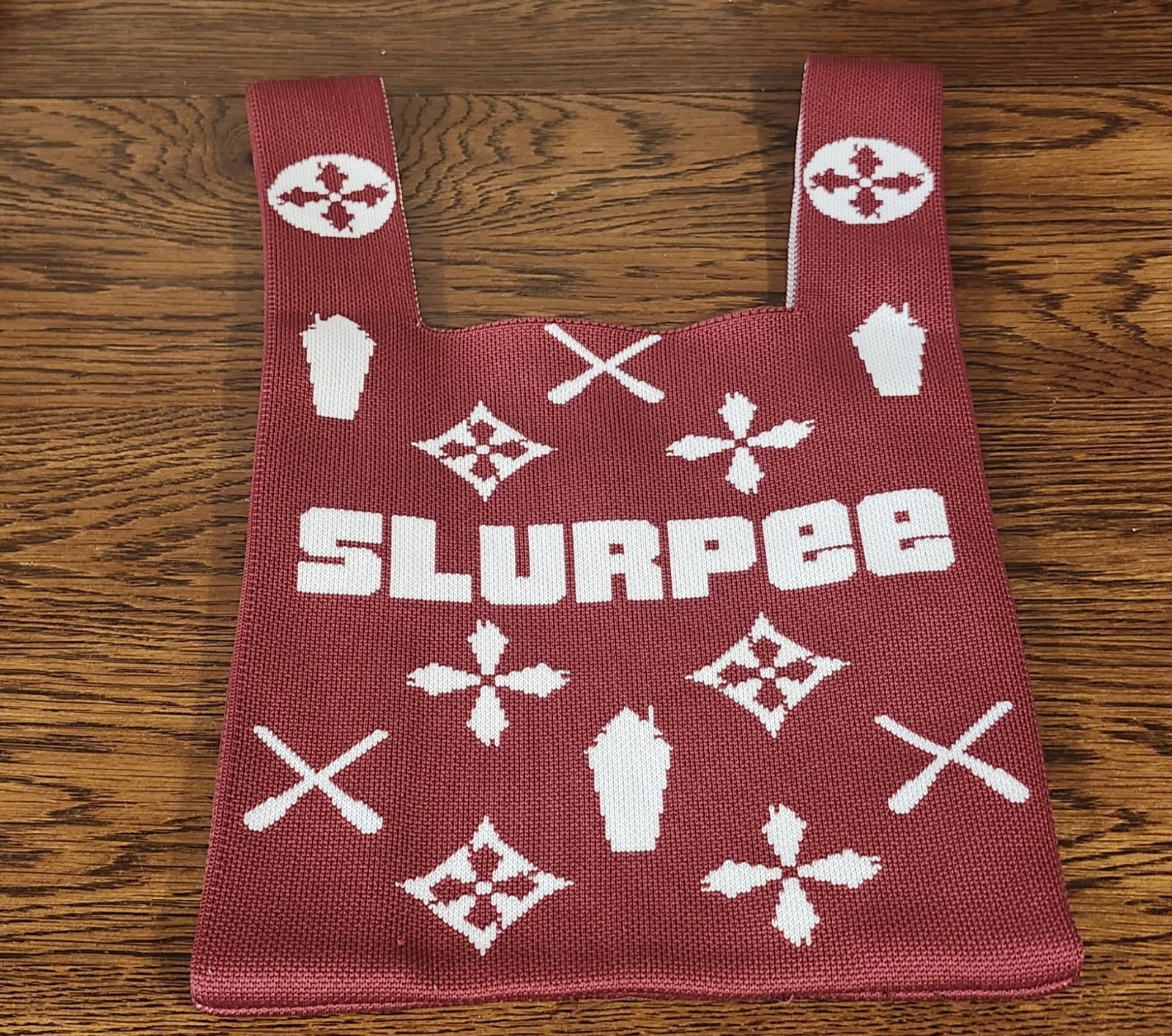 Rare 7-11 Slurpee Knit Bag Advertisement Promo 7 Eleven Reusable Shopping Tote
